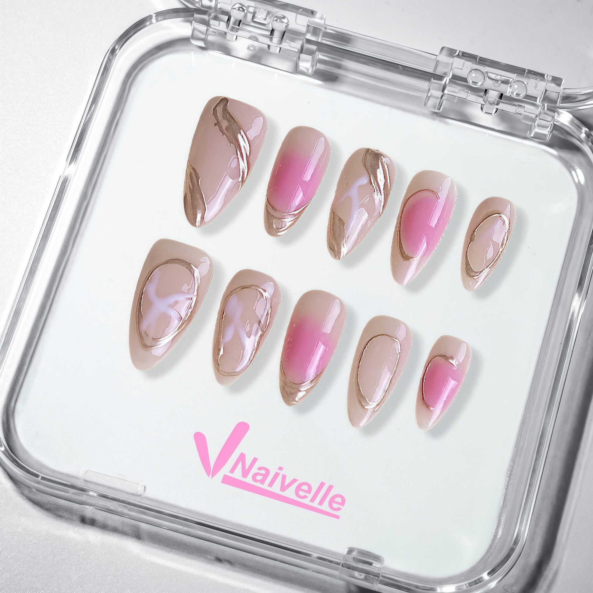 NaivellePressOnNailsMiddlePink-Wedding-C17