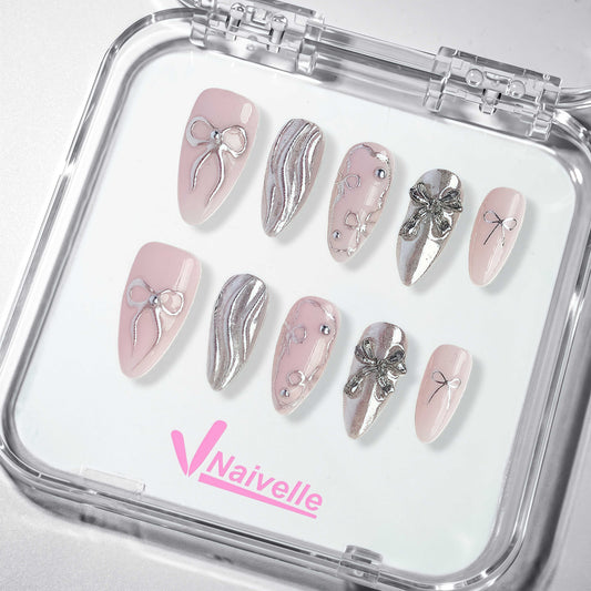 NaivellePressOnNailsMiddlePink-Wedding-C2