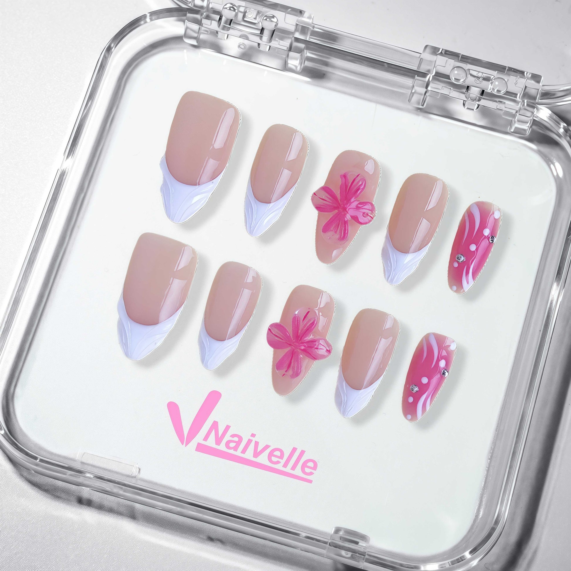 NaivellePressOnNailsMiddlePink-Wedding-C6