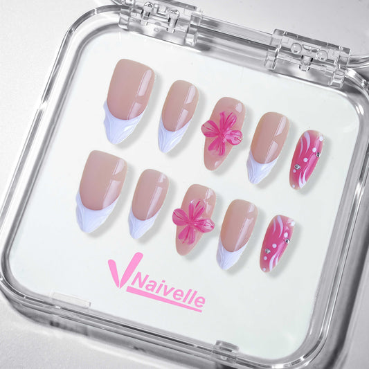 NaivellePressOnNailsMiddlePink-Wedding-C6
