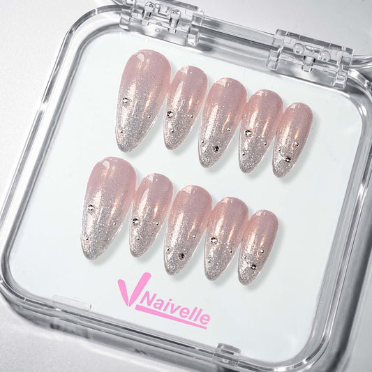 NaivellePressOnNailsMiddlePink-Wedding-S30