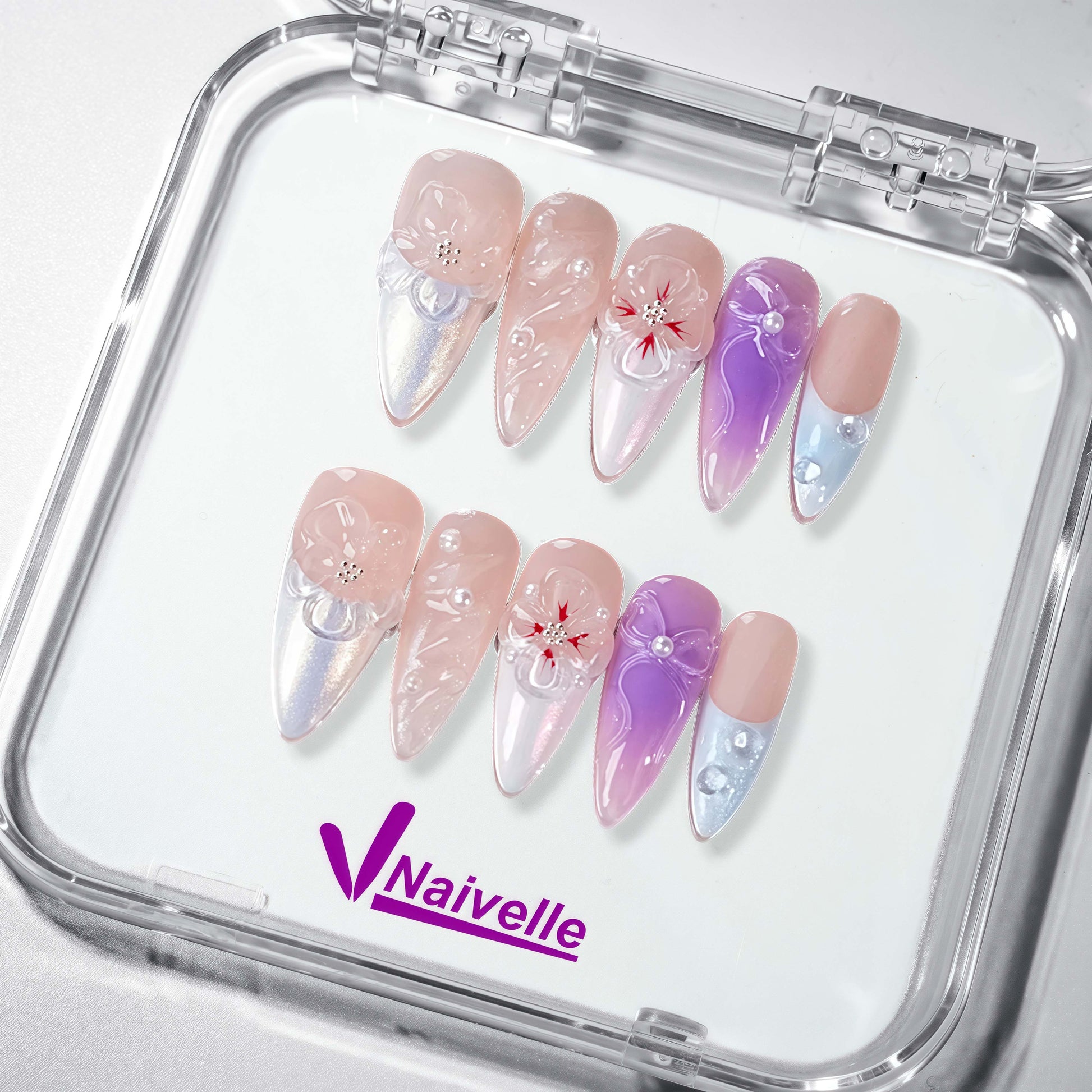 NaivellePressOnNailsMiddlePurple-Party-S34