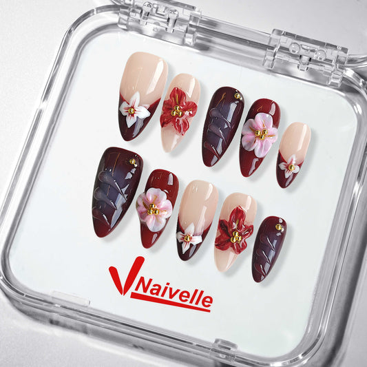 NaivellePressOnNailsMiddleRed-Party-C20