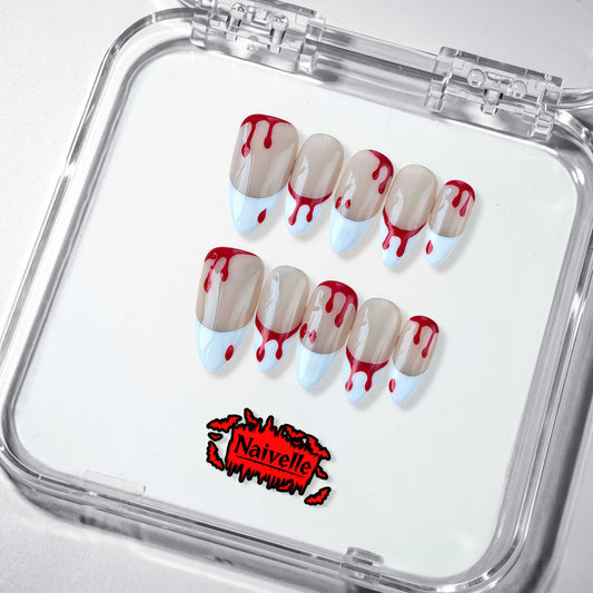 NaivellePressOnNailsMiddleWhite-Halloween-S105