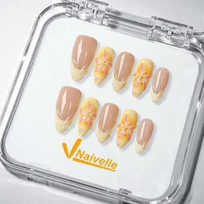 NaivellePressOnNailsMiddleYellow-Fall-S50
