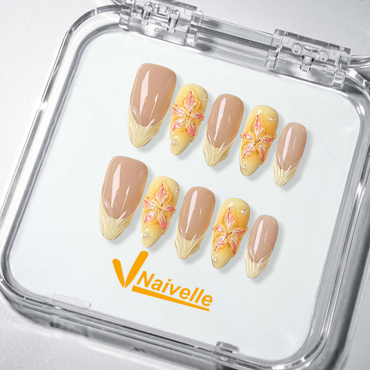 NaivellePressOnNailsMiddleYellow-Fall-S50