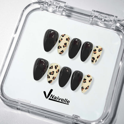 Naivelle Press On Nails Short Black-Daily-S129