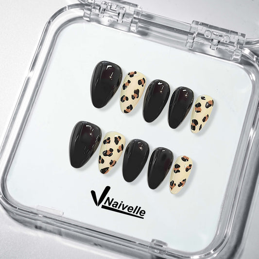Naivelle Press On Nails Short Black-Daily-S129