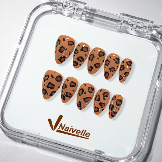 Naivelle Press On Nails Short Brown-Daily-S128