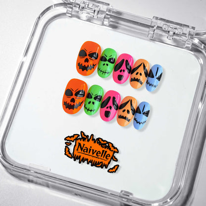NaivellePressOnNailsShortMacarons-Halloween-S91
