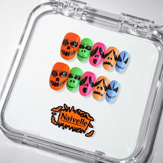 NaivellePressOnNailsShortMacarons-Halloween-S91