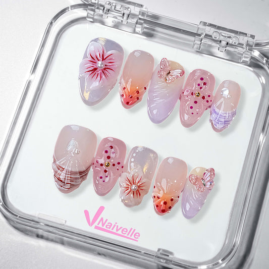 NaivellePressOnNailsShortPink-Party-S28