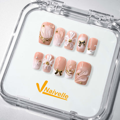 NaivellePressOnNailsShortPink-Party-S64