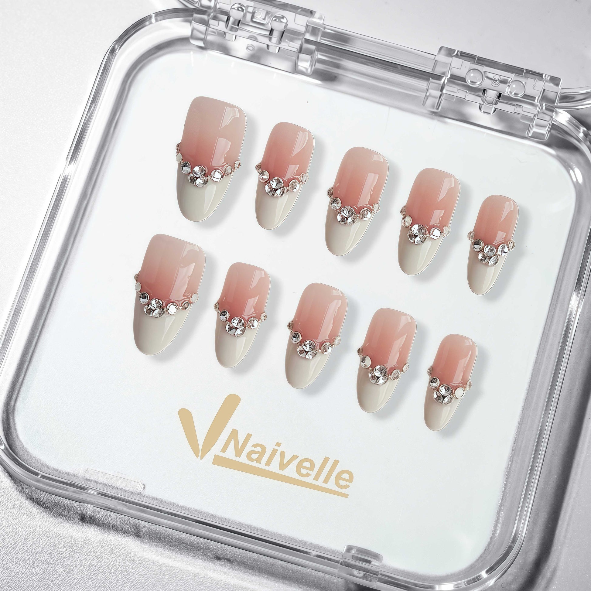 NaivellePressOnNailsShortPink-Wedding-C29