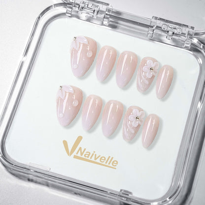 NaivellePressOnNailsShortPink-Wedding-S48