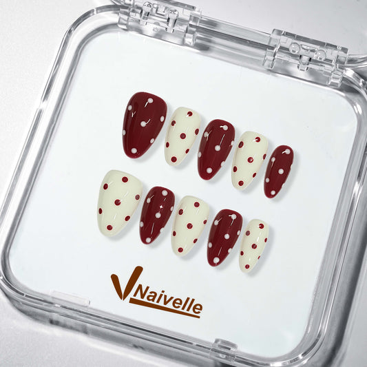 Naivelle Press On Nails Short Red-Daily-S134