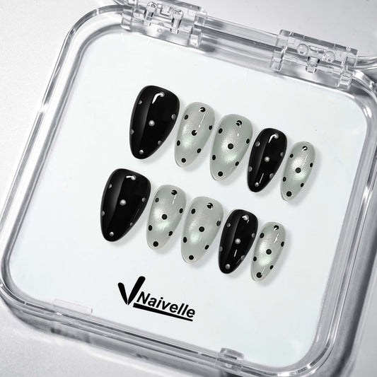 Naivelle Press On Nails Short Silver-Daily-S126