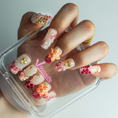 Naivelle Press On Nails Middle Multicolor-3Dnails-S1 Hands-on