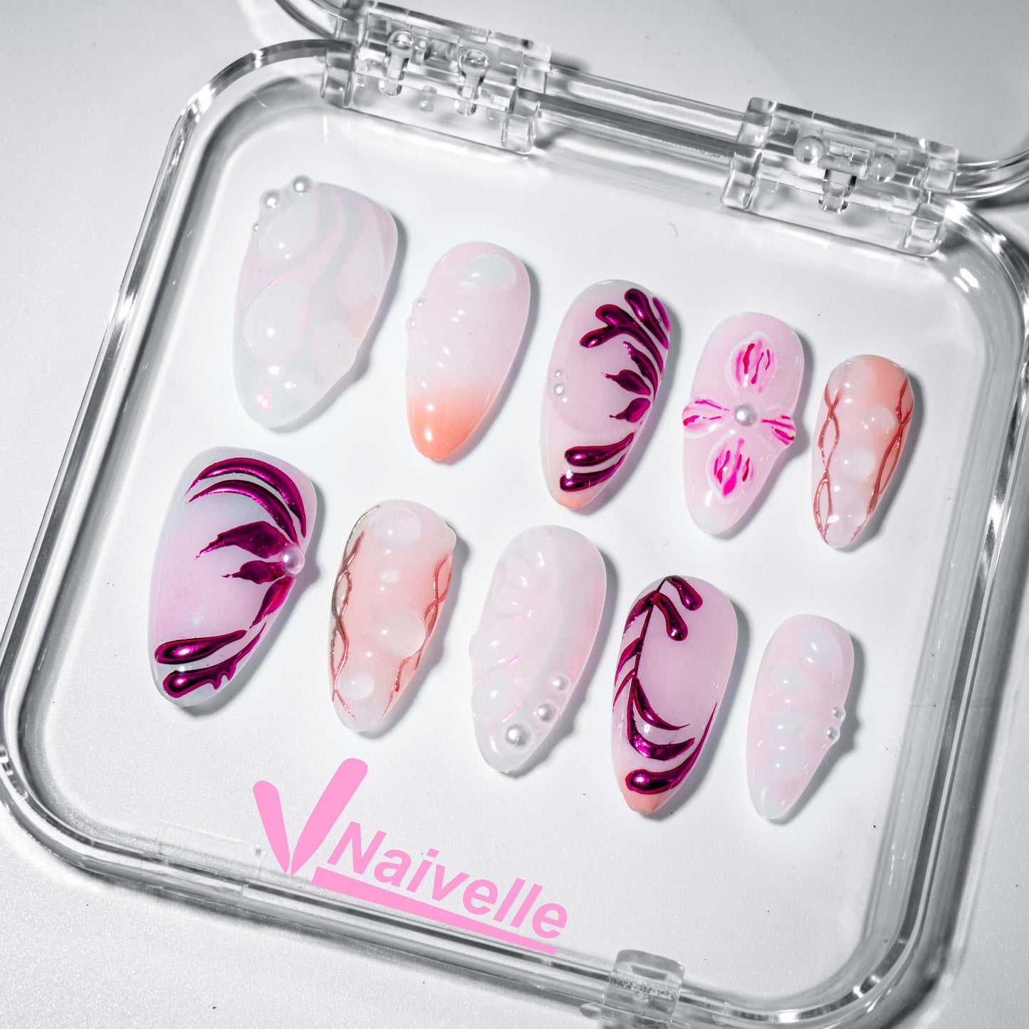 Naivelle_Press_On_Nails_Middle_Pink-Wedding_Ready-A2396