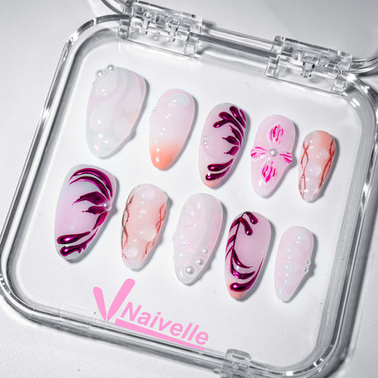 Naivelle_Press_On_Nails_Middle_Pink-Wedding_Ready-A2396