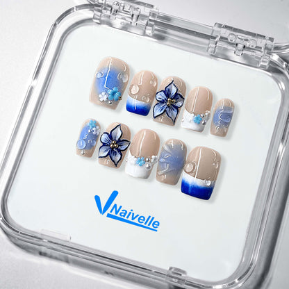 Naivelle_Press_On_Nails_Short_Blue-Summer-S65