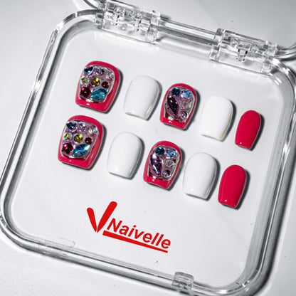 Naivelle_Press_On_Nails_Short_Color-3D_Nailart-A381