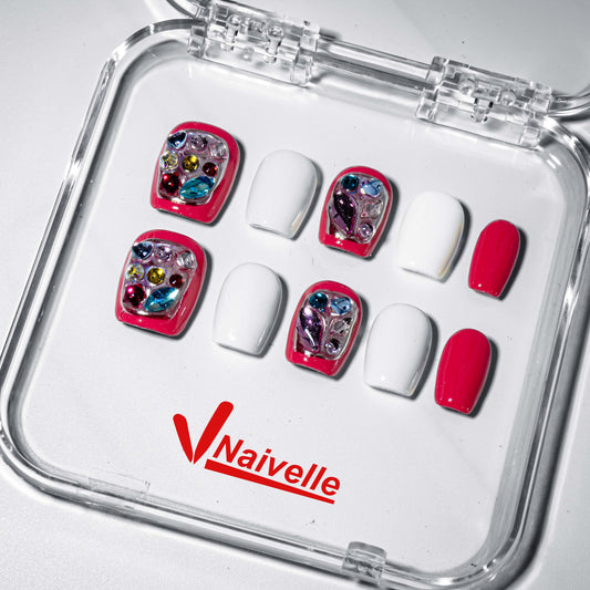 Naivelle_Press_On_Nails_Short_Color-3D_Nailart-A381