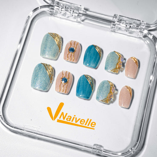 Naivelle_Press_On_Nails_Short_Color-Summer-A432
