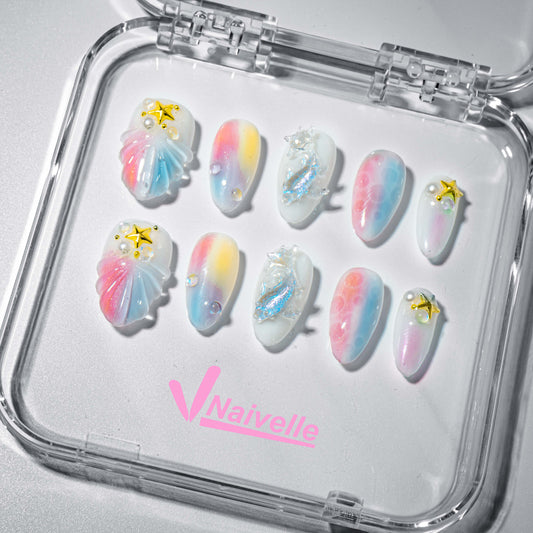 Naivelle_Press_On_Nails_Short_Rainbow-3Dnails-A1960