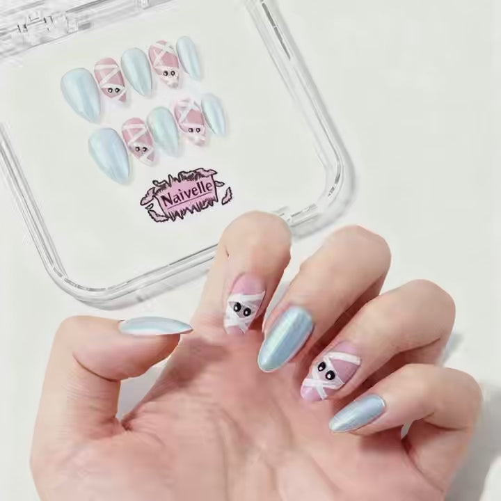Naivelle Press On Nails Short Pink-Halloween-S86 video